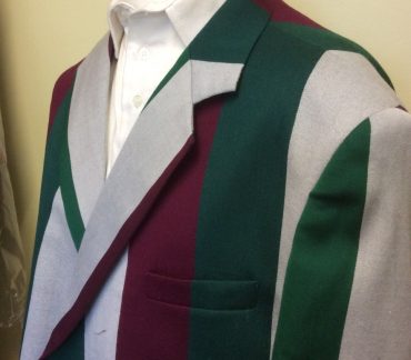 Blazer with Grey, Green and Burgundy stripes