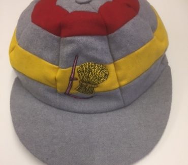 Grey, Red and Yellow cap